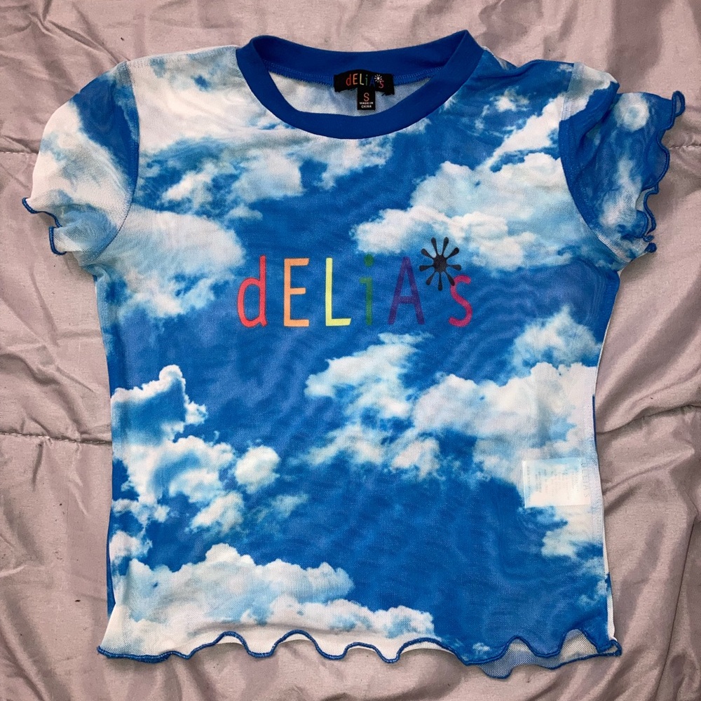 Dolls Kill x Delia’s Mesh Cloud Crop Top